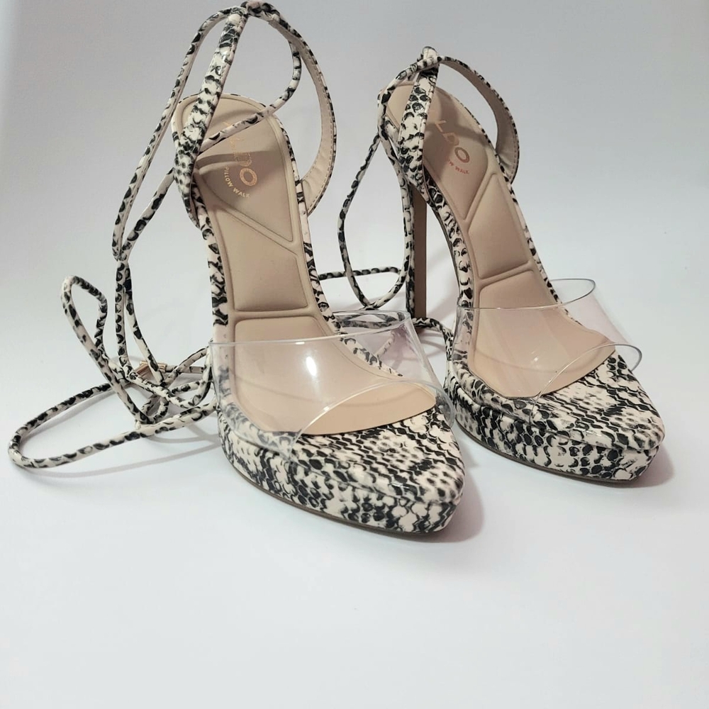 Aldo Black and White Women's Heels